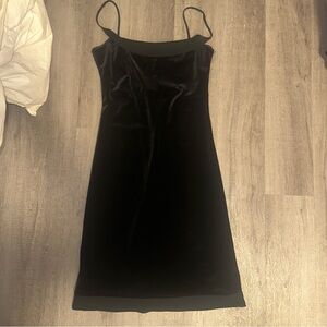 Black Velvet slip Dress